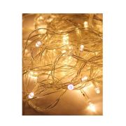 Гирлянда 8.8м (7.3+1.5) 80LED бел. прозр. провод 8 реж. мигания IP20 тепл. бел. Космос KOC_GIR80L
