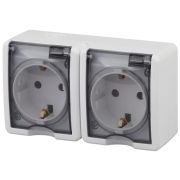 Блок Эра Эксперт розетка 2 кл. IP64