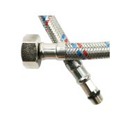 Подводка для смесителей 40 cм Мх10х18 (оплетка сталь)