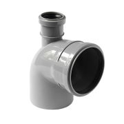 Отвод с прямым (вверх) патрубком ПП D 110х50 87 град.