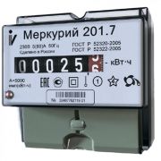 Меркурий 201.7 1 ф 1т 5(60)А, 6-ти разр. ЭМОУ для уст. на рейку