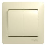 Выключатель 2 кл. СП Glossa 10A беж.SchE