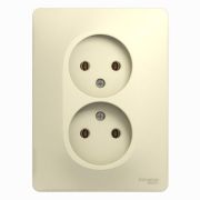 Розетка 2 м СП Glossa 16A б/з беж. SchE