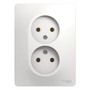 Розетка 2 м СП Glossa 16A б/з бел. SchE