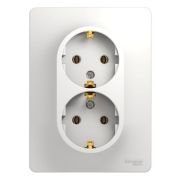 Розетка 2 м СП Glossa 16A с/з бел. SchE