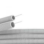 Труба гофрированная 20 мм ПВХ серая 100 м