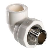 Уголок 25х3/4 штуцер VALTEC PPR белый