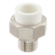 Соединитель разъёмный 20х1/2 штуцер VALTEC PPR белый