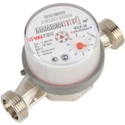 Водосчетчик универсальный VALTEC, квартирный, без сгонов, до +90С,1,5м3,1/2,110 мм