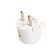 Вилка В16-003 с/з белая угловая Светоприбор