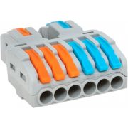 EKF Строительно-монтажная клемма СМК 222-426 разветвительная 6 выходов 0,08-4 мм2