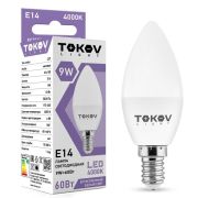 Лампа 9Вт C37 E14 4000K TOKOV ELECTRIC