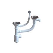 Сифон для мойки из искуственного камня (2 чаши) 3 1/2