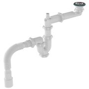 Сифон B0150 1 1/2х40 с гофрой 40х50 Aquant с переливом