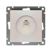 Розетка компьютерная 1-м СП Афина RJ45 кат.5E механизм жемчуж. Universal A0051-OBr