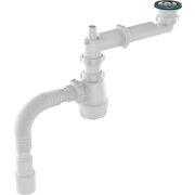 Сифон для кухни Aquant 1/2х40 с прямоугольным переливом