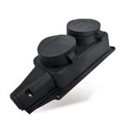 Колодка 2-х местная с/з каучук 16А IP44 UNIVersal