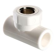 Тройник 20x3/4 гайка VALTEC PPR белый