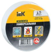Изолента iEk ПВХ белая 15*10
