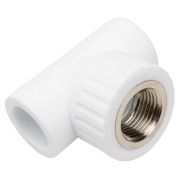 Тройник 20*1/2*20 МРВ PP-R белый RTP