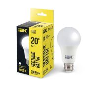 Лампа 20Вт A60 4000K E27 230В IEK
