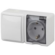 Блок Эра Эксперт розетка 1кл. IP64