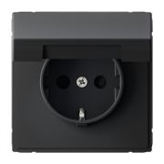 Розетка ArtGallery 16А IP20 с заземл. со шт. с кр. быстрозажим. клем. мех. карбон SE GAL001046S