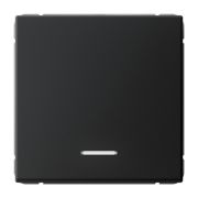 Выключатель кнопочный 1-кл. ArtGallery 10А с подсветкой механизм карбон SE GAL001016