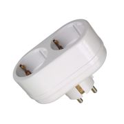 Сетевой разветлитель 2 гнезда 16А с/з TOKER (белый)