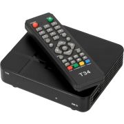 TV-тюнер (ресивер) Сигнал Т34, DVB-T2 Full HD RCA USB HDMI пласт. комп., 3RCA в комп.