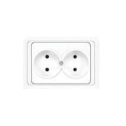 Розетка 2м б/з белая UNIVersal Валери B0102