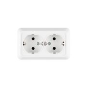 Розетка 2-м с заземл. белый ОП 16А 250В TANGO