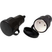 Гнездо штепсельное без заземл. с крышкой каучук IP44 B16-389 БелТИЗ /48