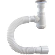 32020 Сифон бутылочный 1 1/2х40 с гибкой трубой