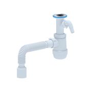 A2010 Сифон 1 1/2х40 АНИ (Грот, с гибкой трубой 40х50, с отводом для стиральной машины)