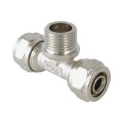 Тройник обжимной VALTEC с переходом на нар. р. 16х1/2