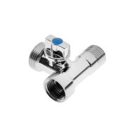 Кран шаровый 3-х проходной 1/2х3/4х1/2 TIM (BL5837)