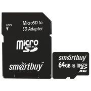 MikroSDHC 64GB с адаптером